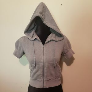 Paul Frank Crop Zipper Hoodie